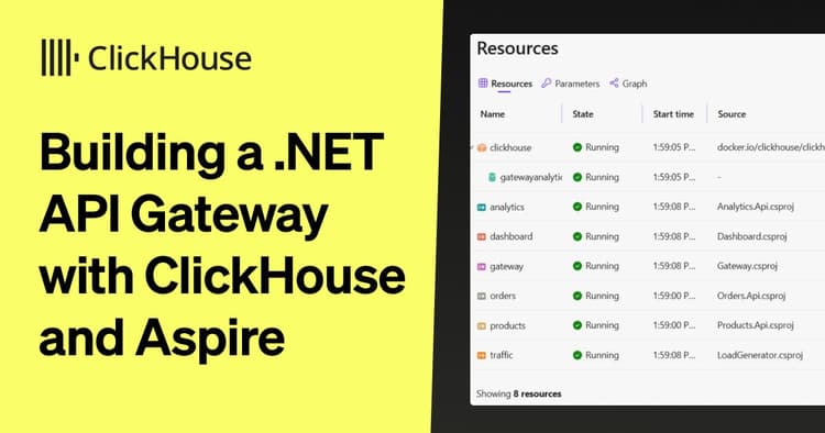 building net api gateway with clickhouse
