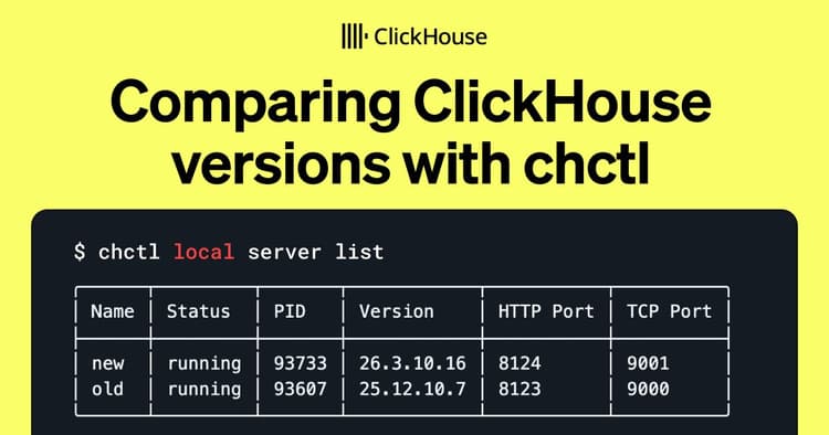 comparing clickhouse versions
