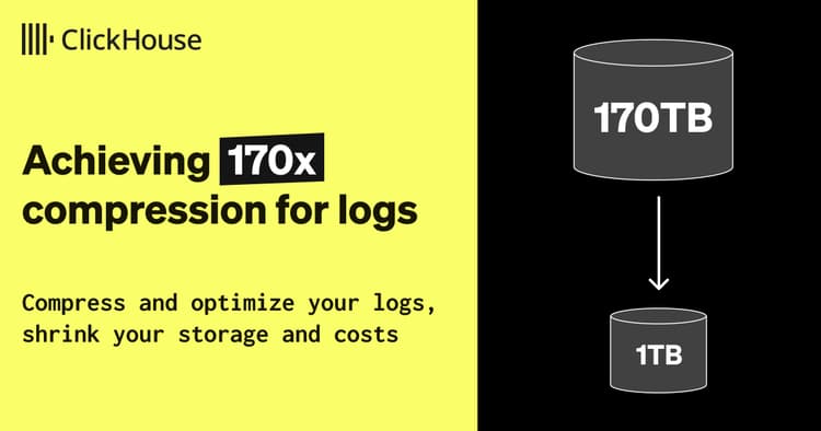 how to achieve 170x logs compression 1110
