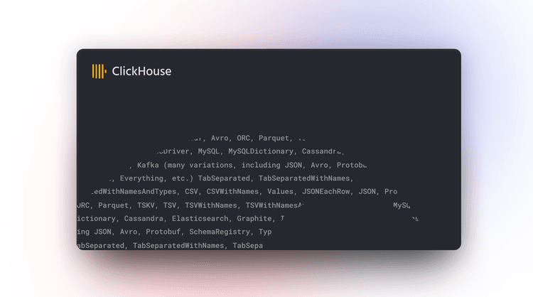 data formats