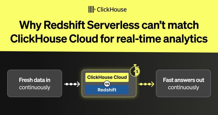 why redshift serverless cant match clickhouse cloud for real time analytics