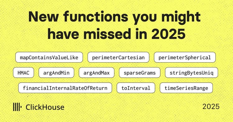 clickhouse new functions 2025