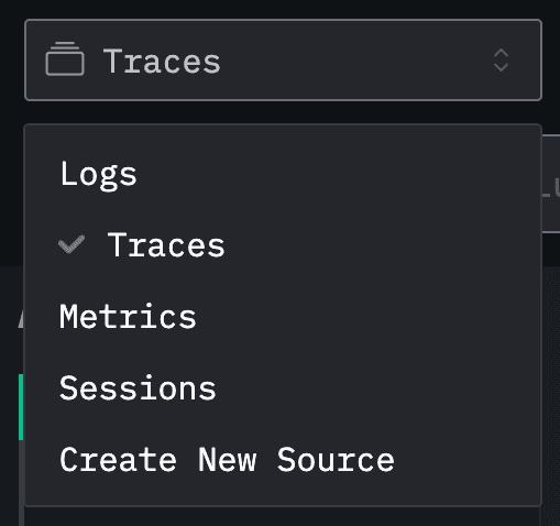 HyperDX menu