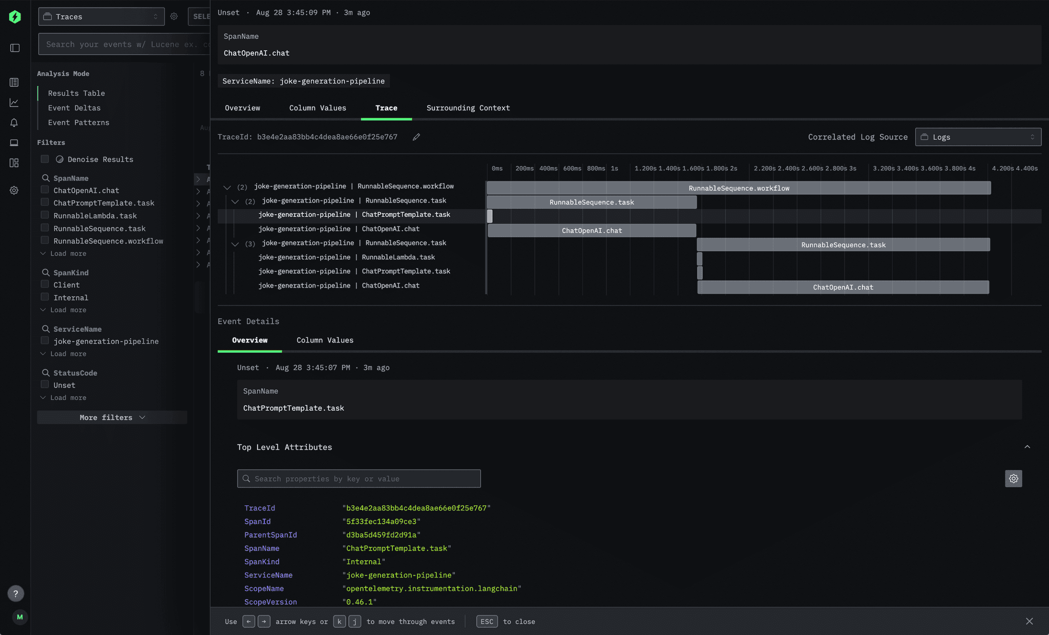 HyperDX trace