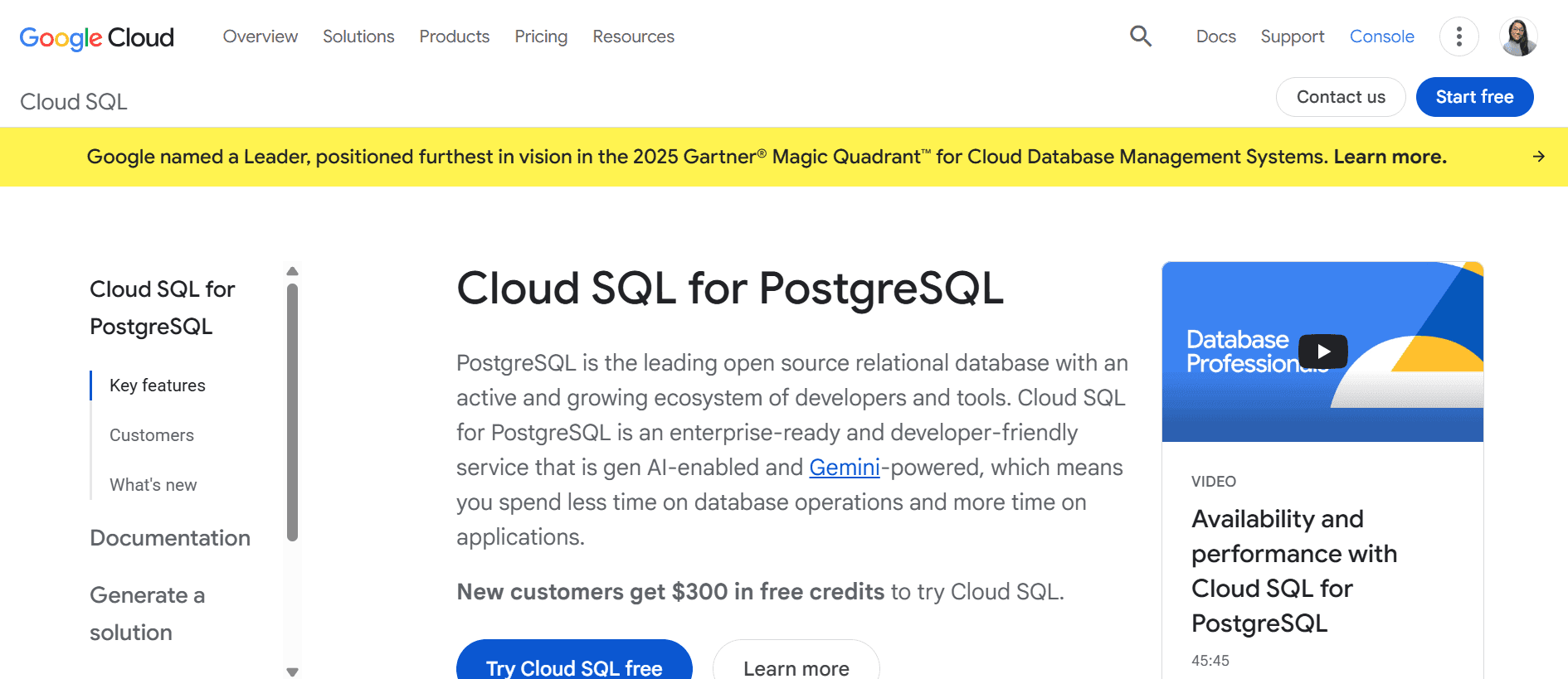 ClickHouse Managed Postgres product page.