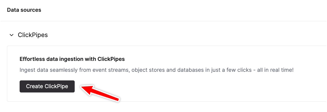 ClickPipe を作成