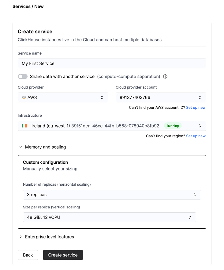 BYOC 创建新服务
