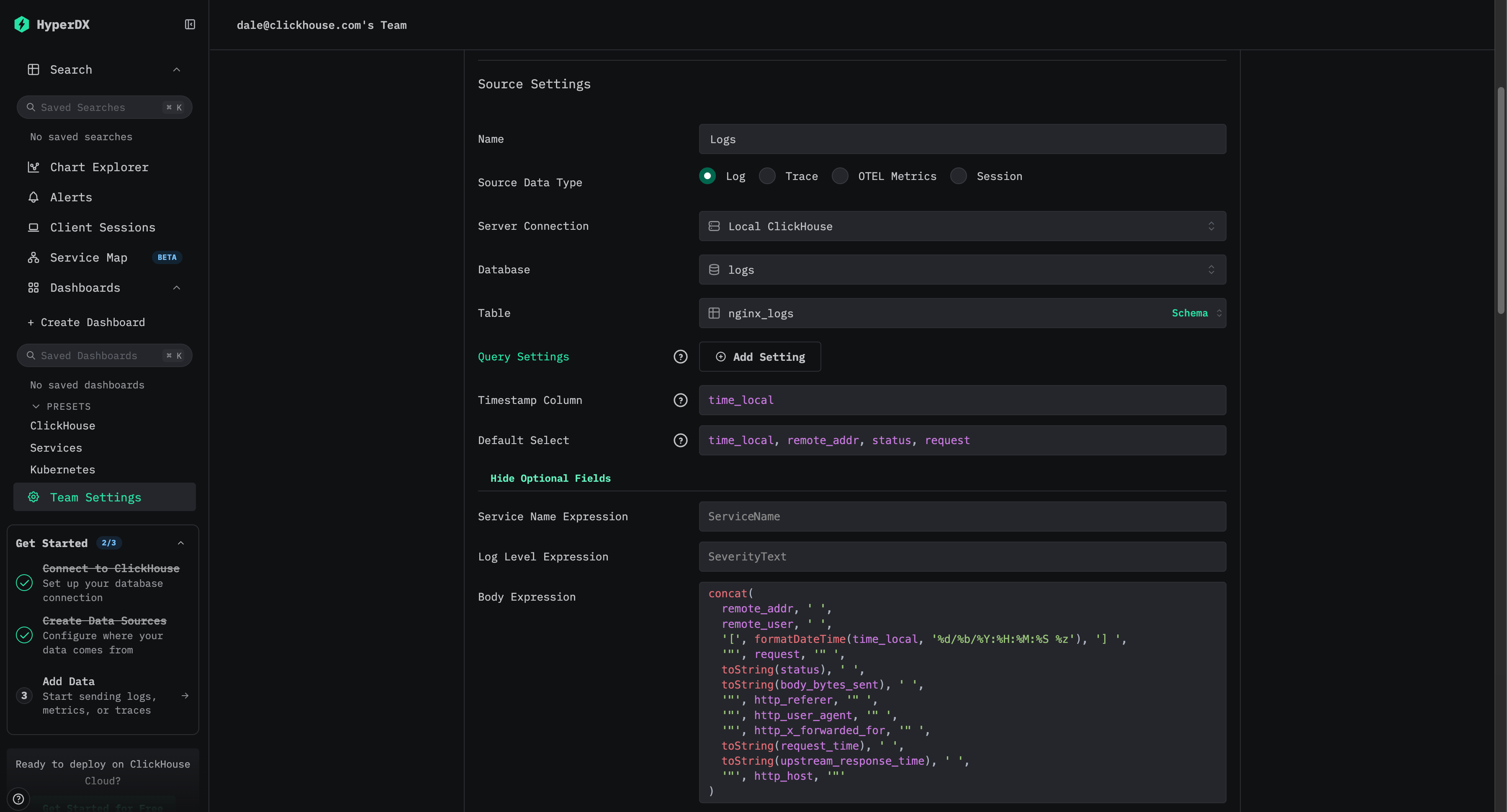 创建数据源 - Vector